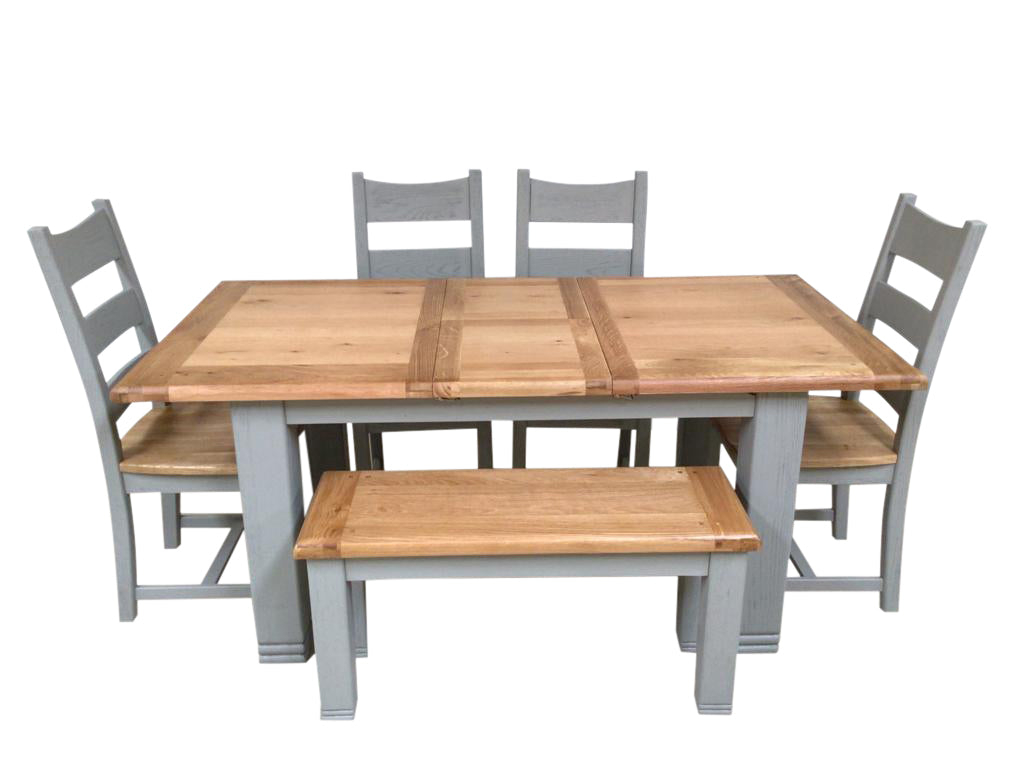 Danube French Grey 1.4m Ext Dining Set