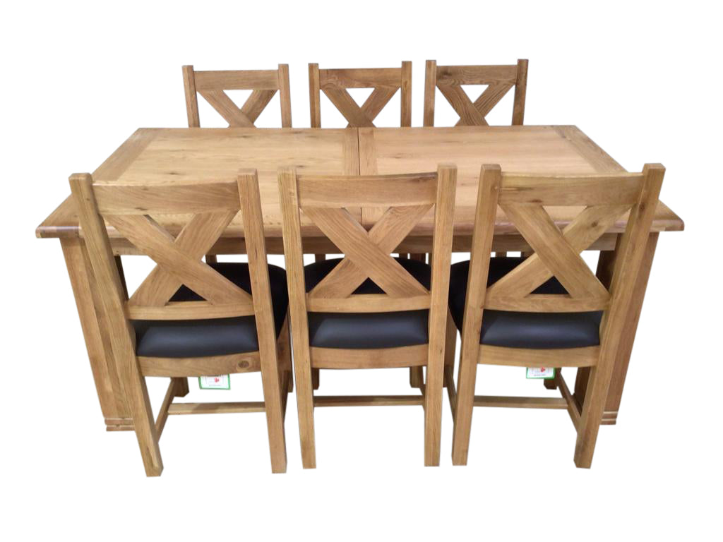Danube Oak 1.8m Ext Dining Set