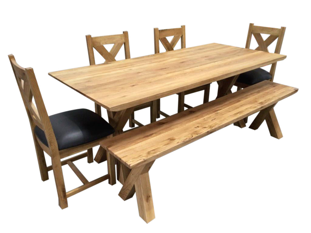 Moonwalk Solid Oak 2m Dining Set