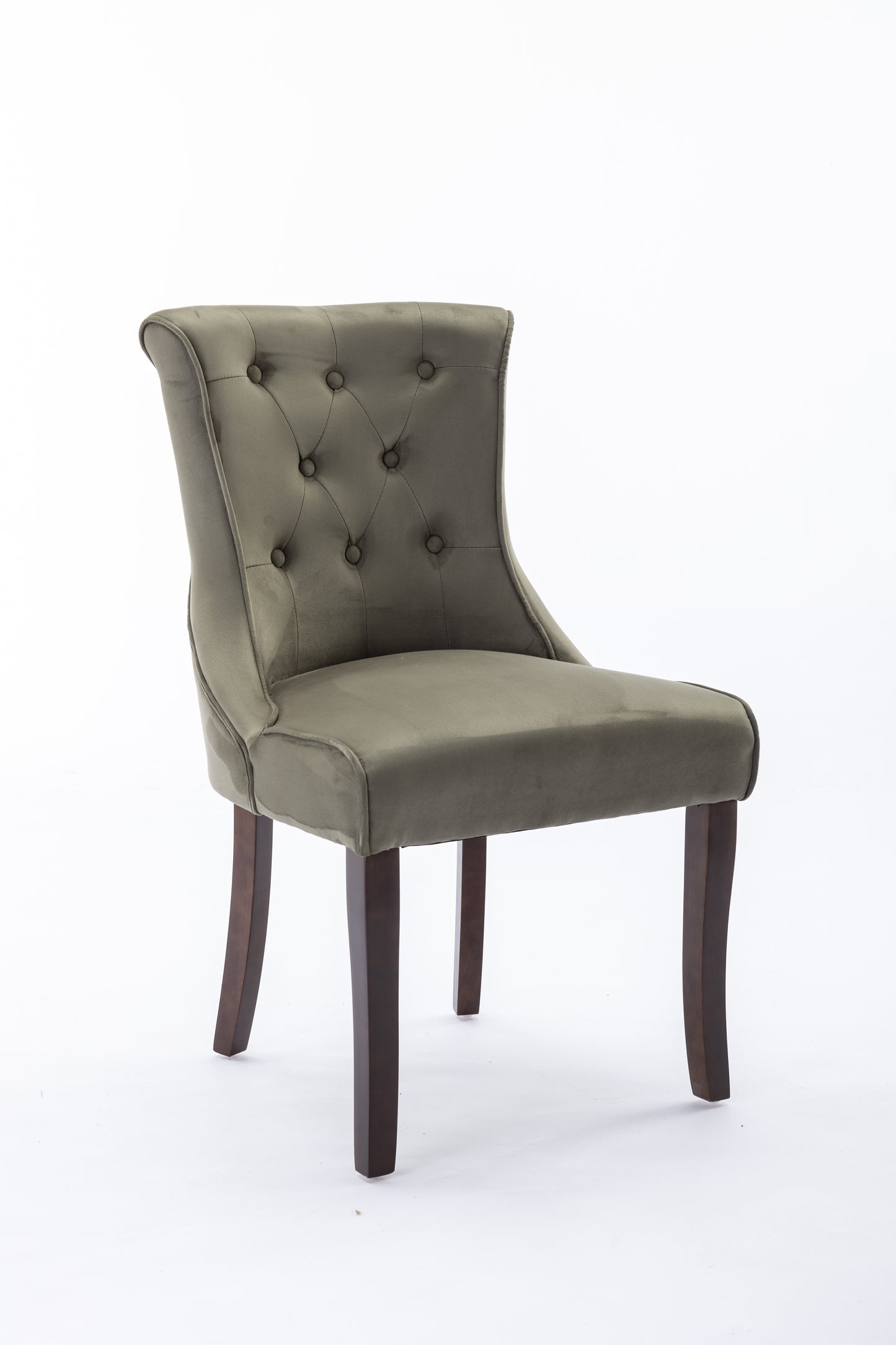 Kingston Olive Green Faux Suede Dining Chair
