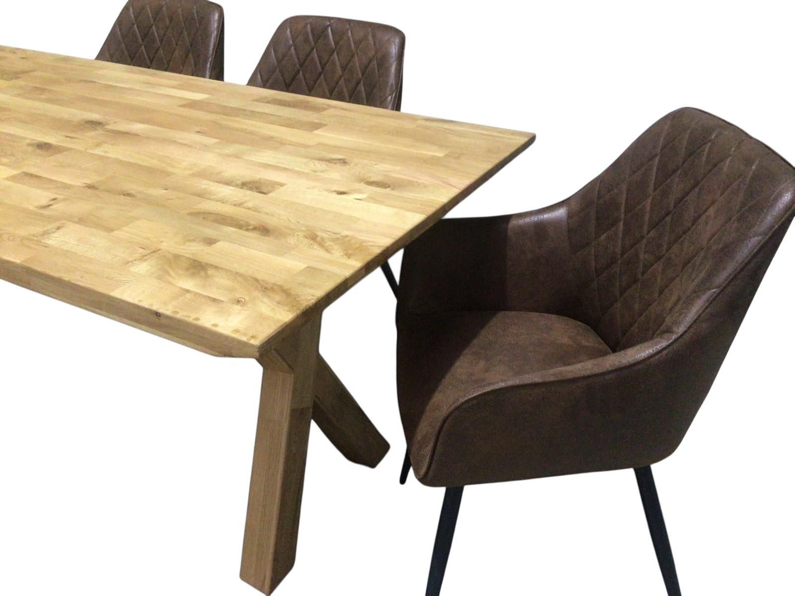 Oakdale 2m Solid Oak Dining Set