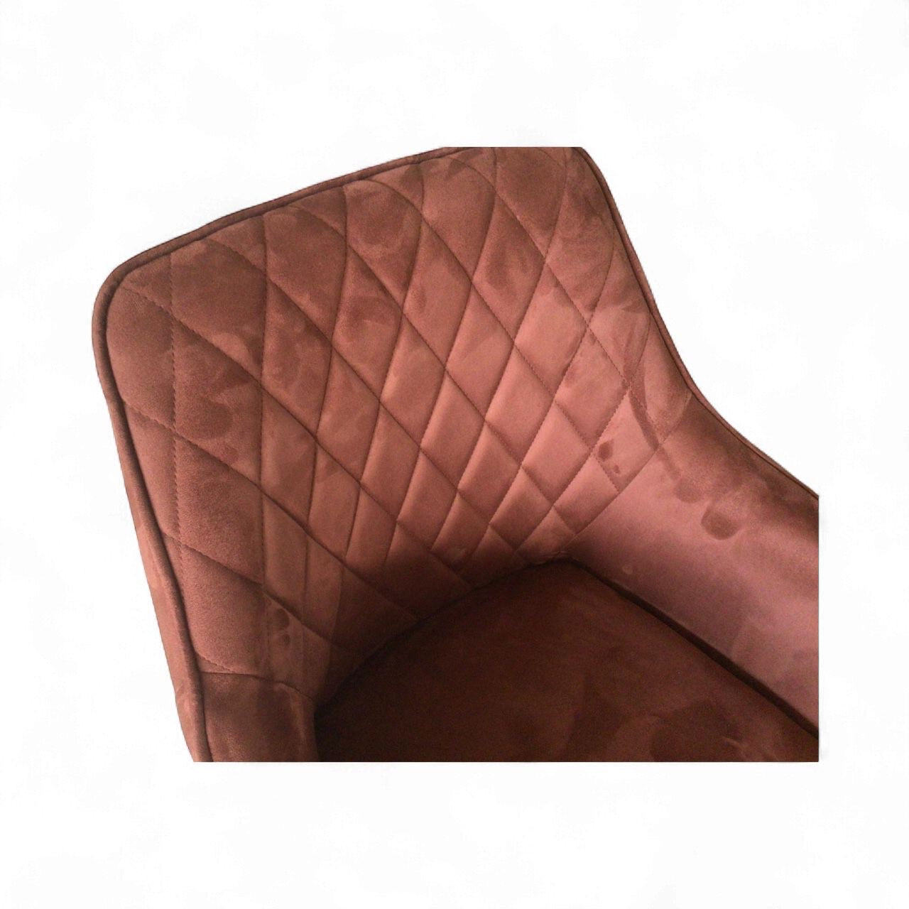 Clover Quilted Dining Chair - Bronze Faux Suede