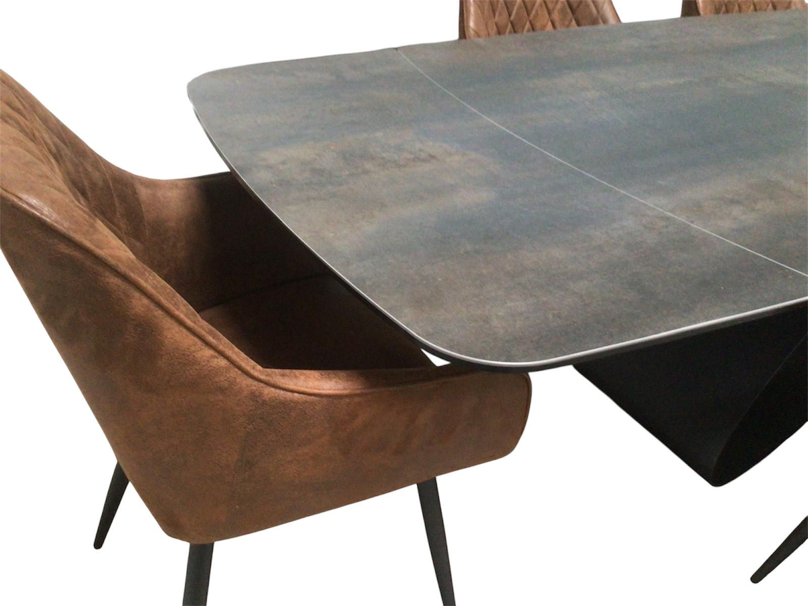 Milan Graphite Ceramic 2m / 2.8m Extension Dining Set