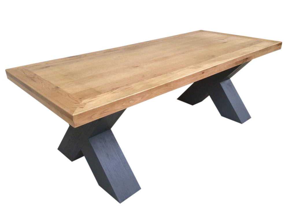 Maximus Oak 2.3m Dining Set painted Night Blue