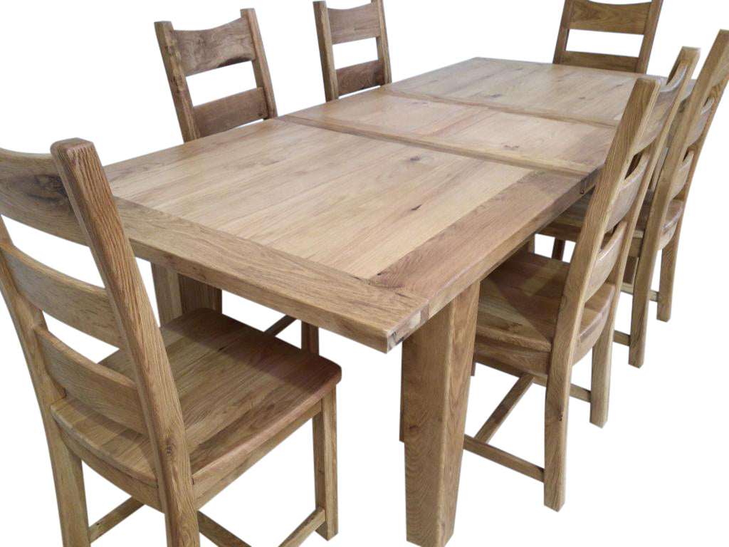 Calgary Oak 1.8m Ext Dining Set