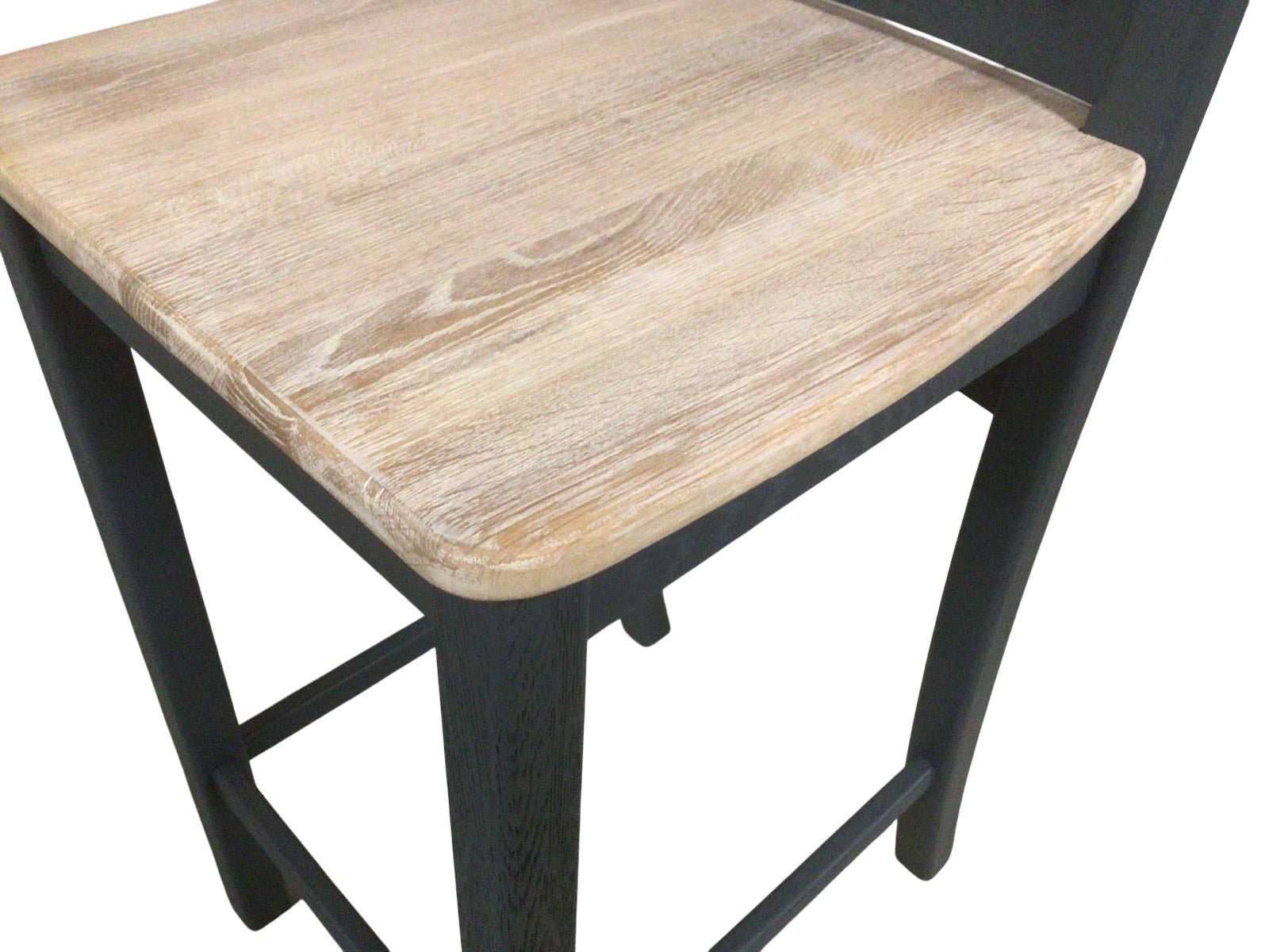 Danube Oak Bar Stool painted Night Blue with a Ciffa Finish