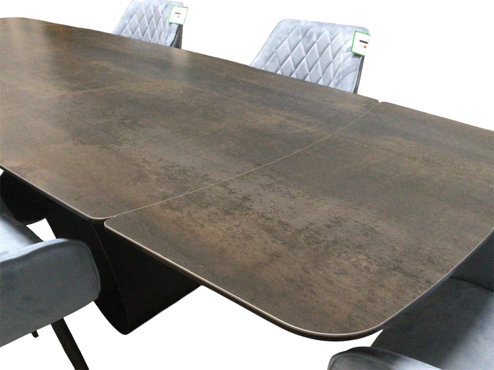 Milan Graphite Ceramic 2m / 2.8m Extension Dining Set