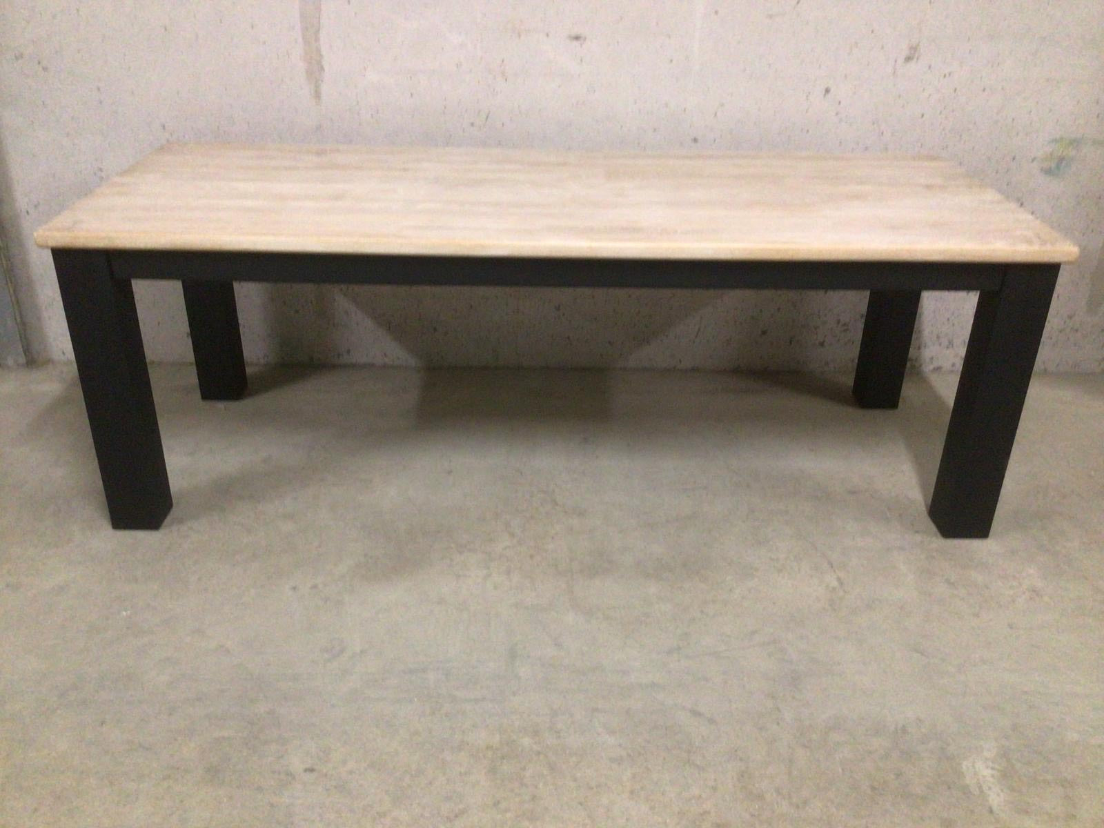 Tommy Solid Oak 2.3m Dining Table - Painted Black