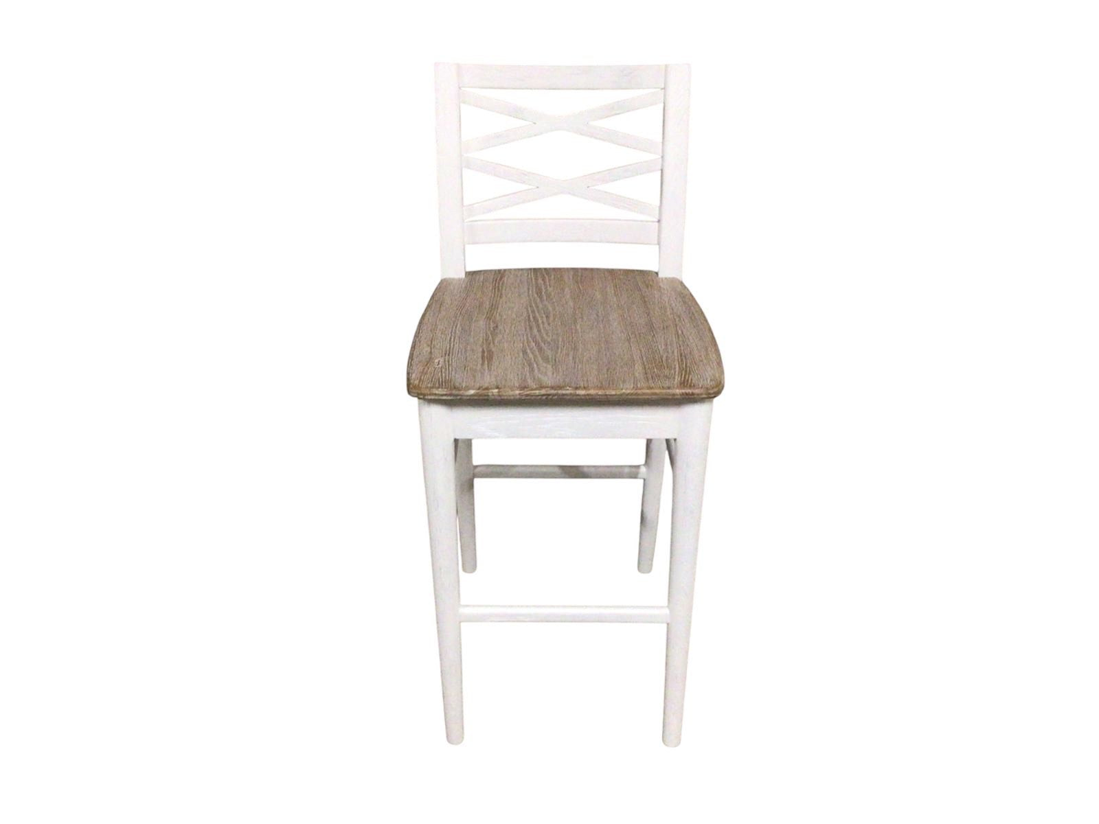 Kato Oak Bar Stool - Oxford White