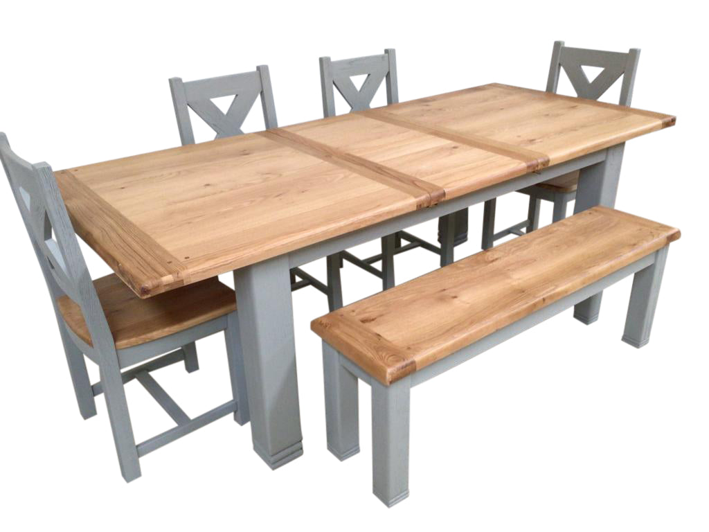 Danube French Grey 1.8m Ext Dining Set