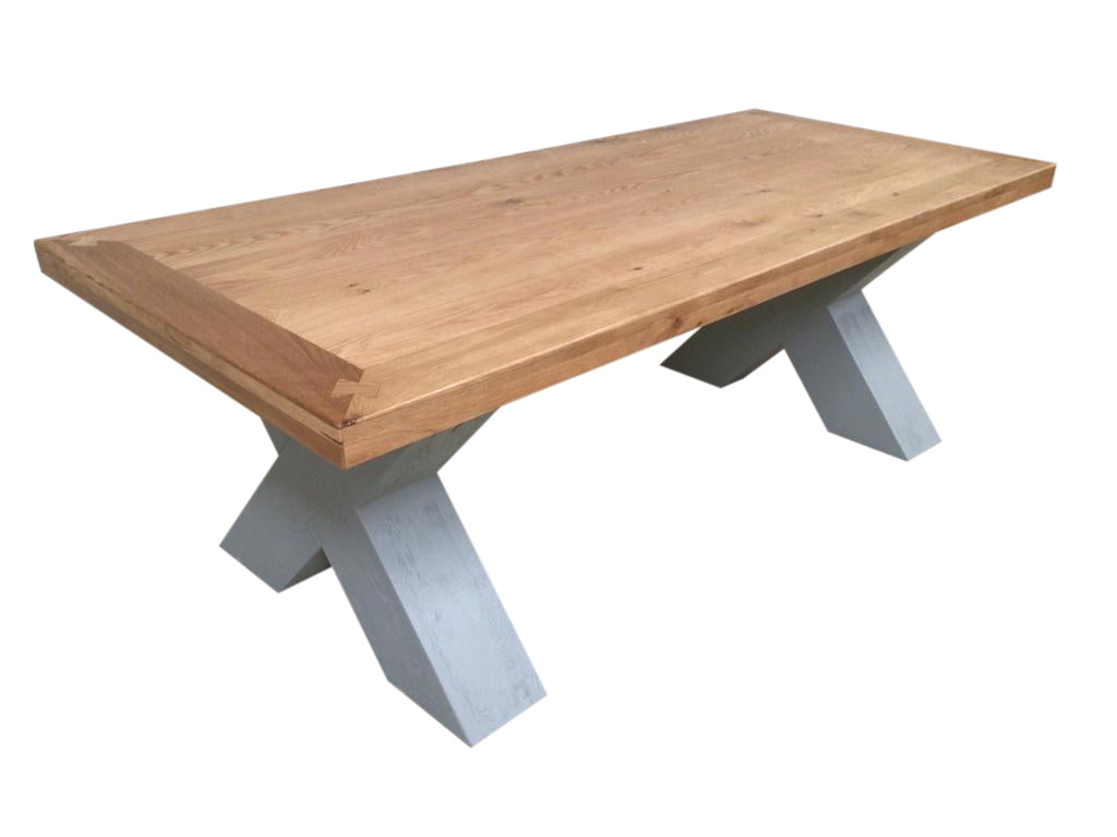 Maximus Oak 2.3m Dining Table painted French Grey