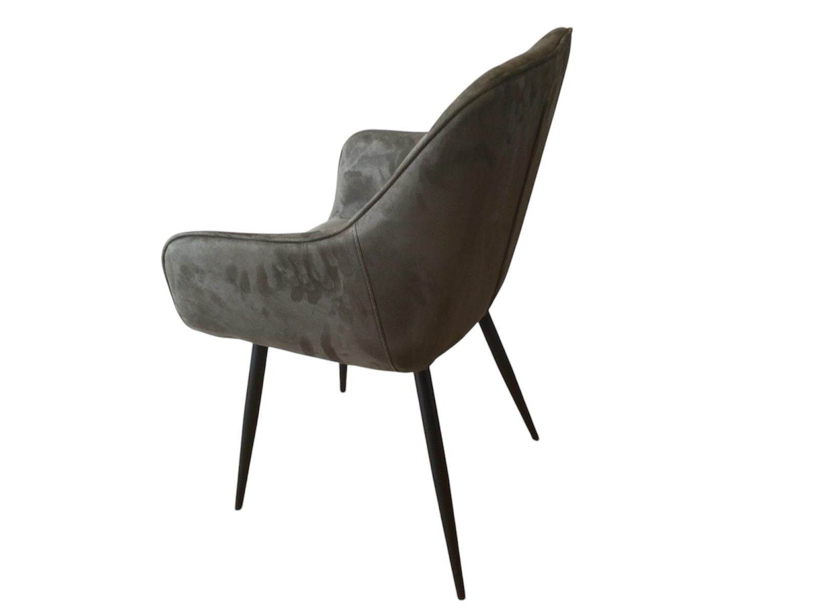 Clover Quilted Dining Chair - Olive Green