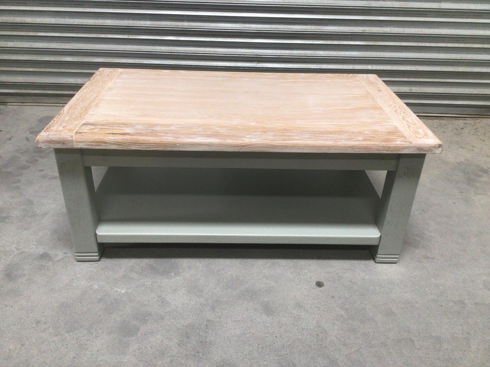 Danube Oak Coffee Table painted French Grey with a Ciffa Finish - Ex Display