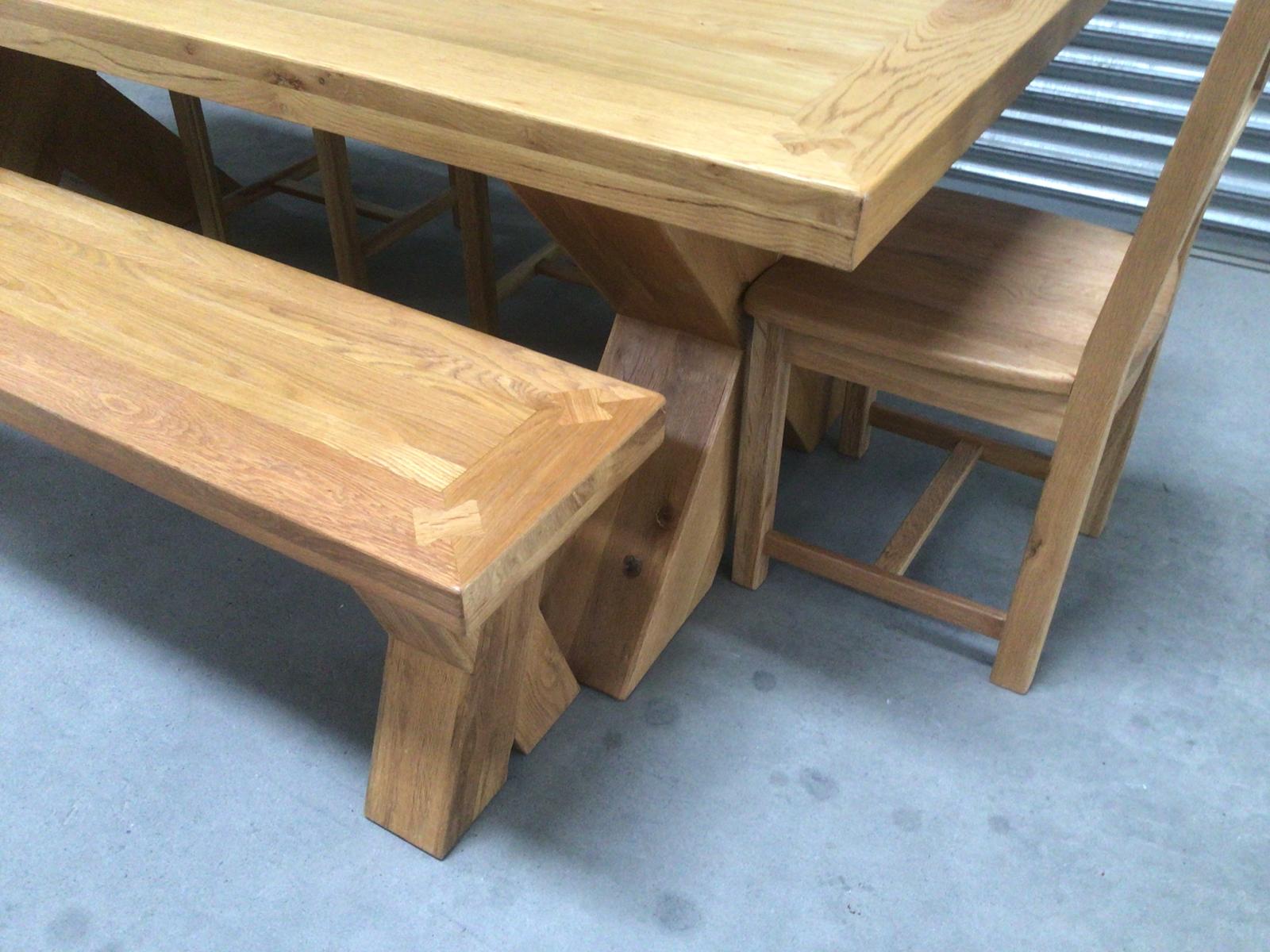 Maximus Oak 2.3m Dining Set - Ex Display Model