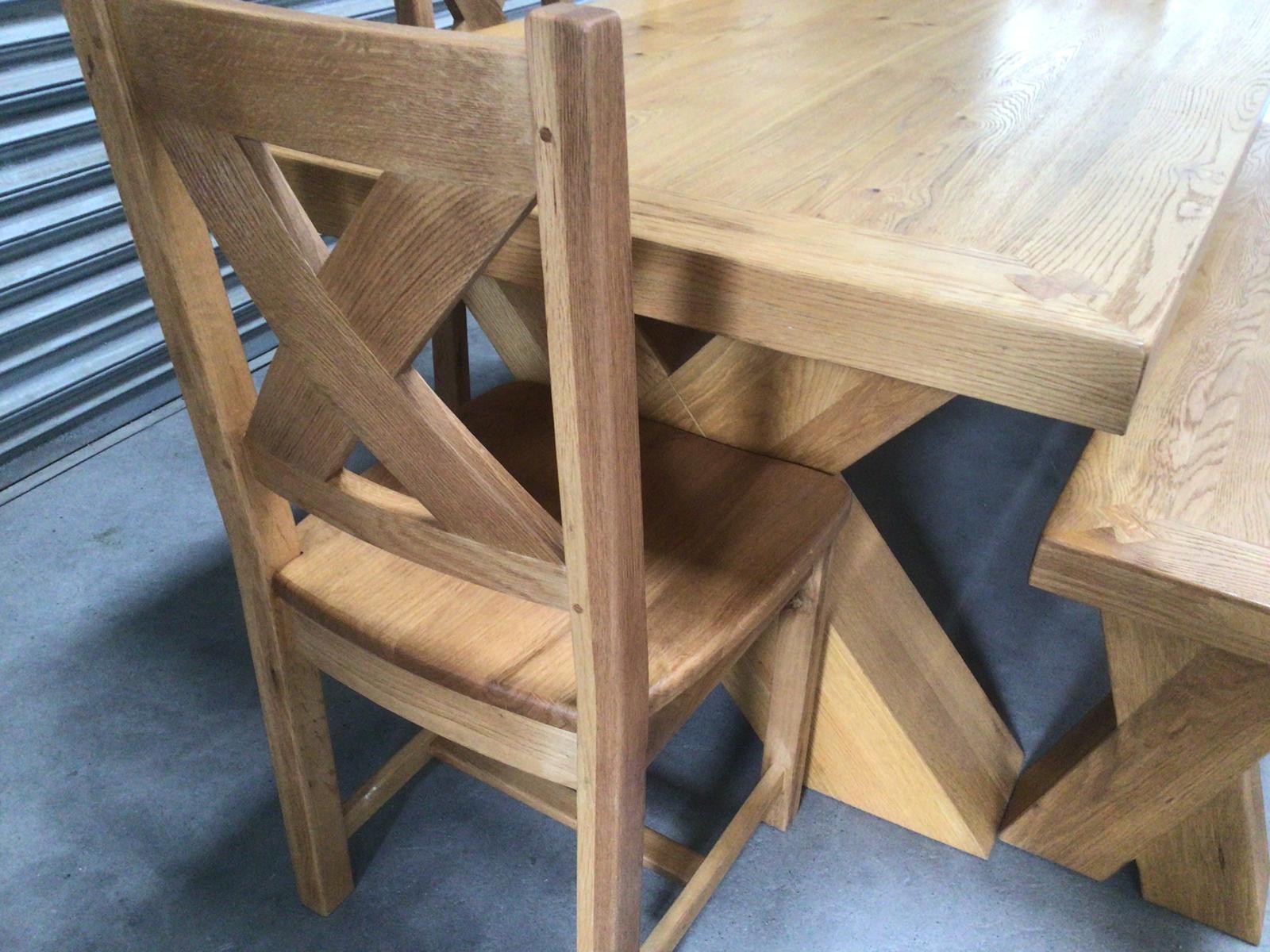 Maximus Oak 2.3m Dining Set - Ex Display Model