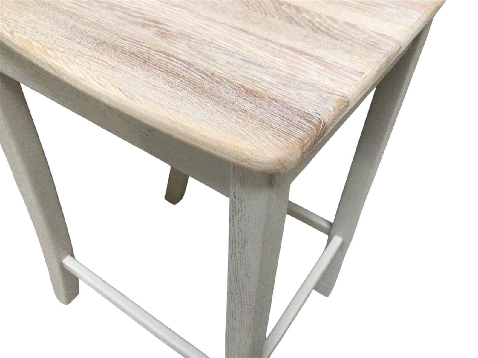 Maximus Oak Bar Stool painted Oyster with a Ciffa Finish