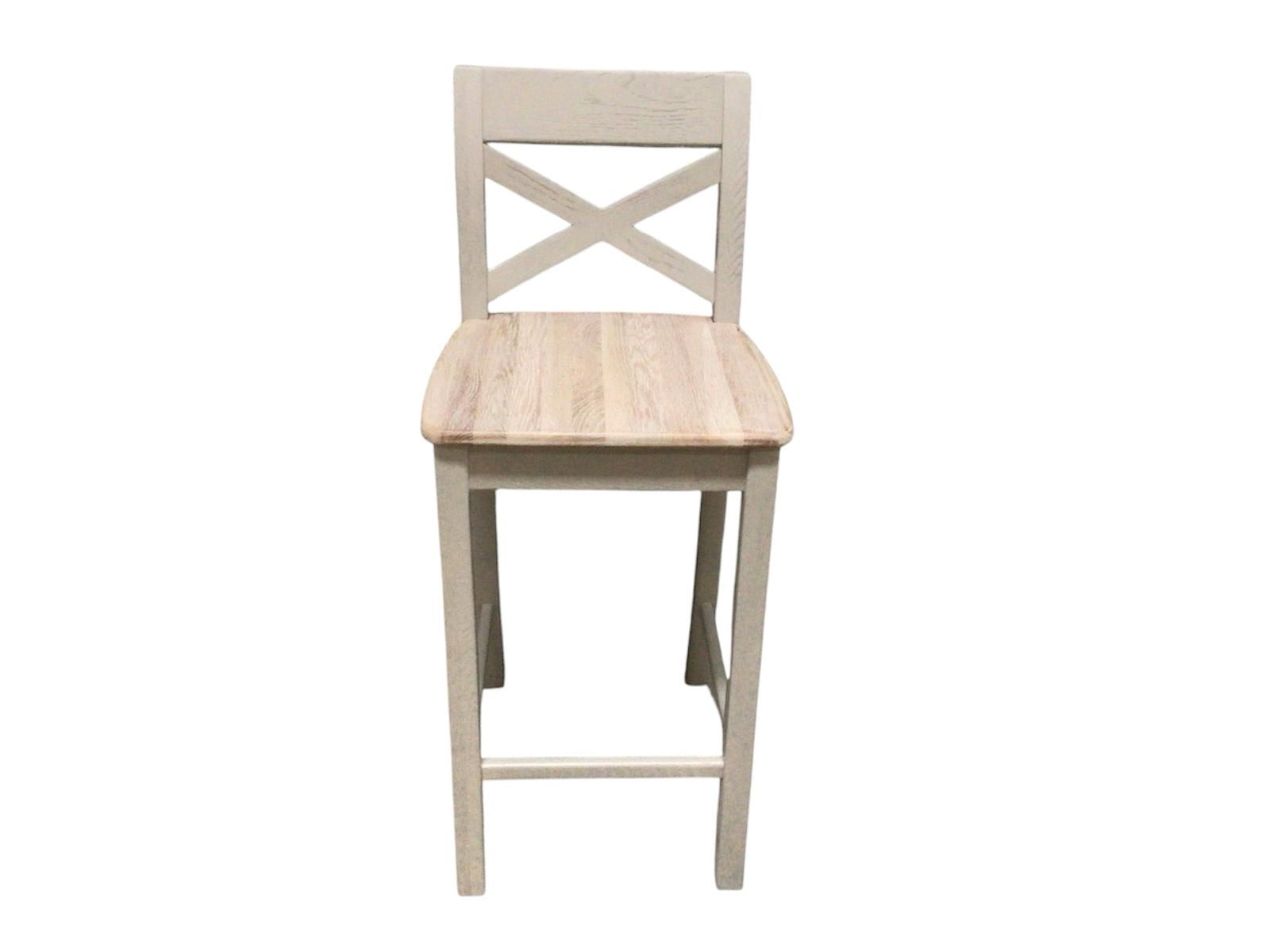 Maximus Oak Bar Stool painted Oyster with a Ciffa Finish