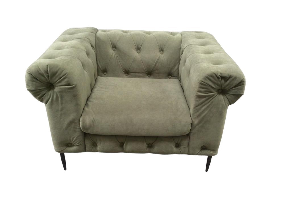 Portland Arm Chair in Olive Green