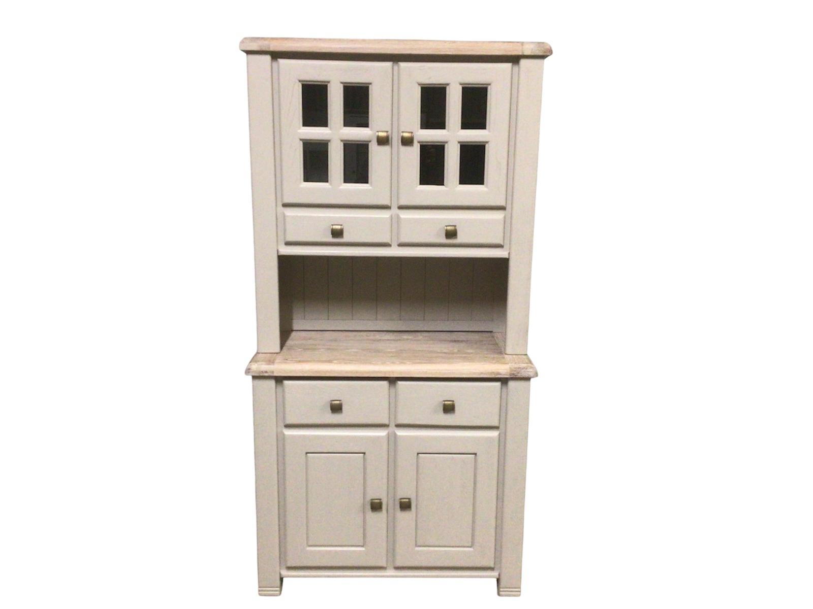 Danube Oak Buffet Hutch painted Oyster - Ex-Display Model