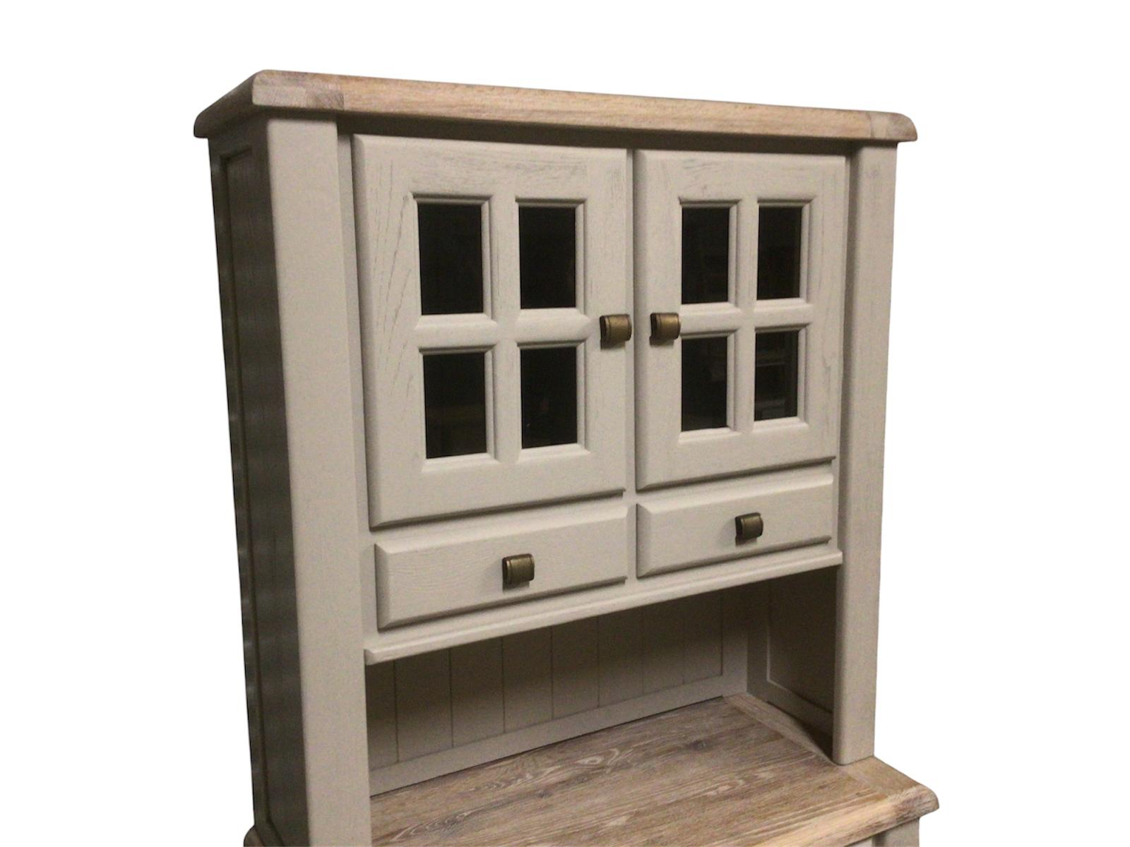 Danube Oak Buffet Hutch painted Oyster - Ex-Display Model