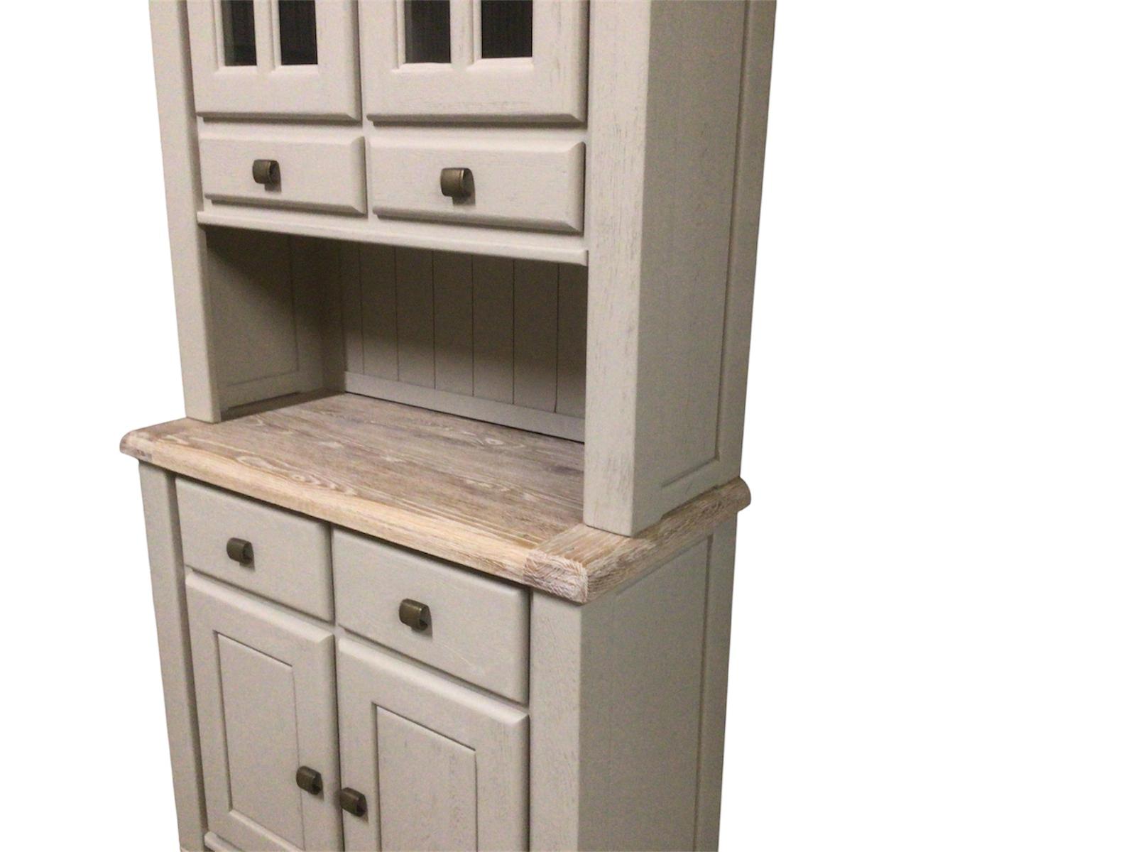 Danube Oak Buffet Hutch painted Oyster - Ex-Display Model