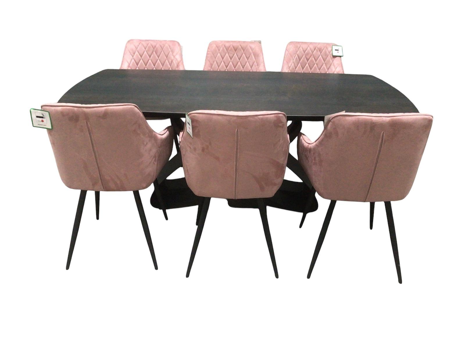 Milan Graphite Ceramic 2m / 2.8m Extension Dining Set