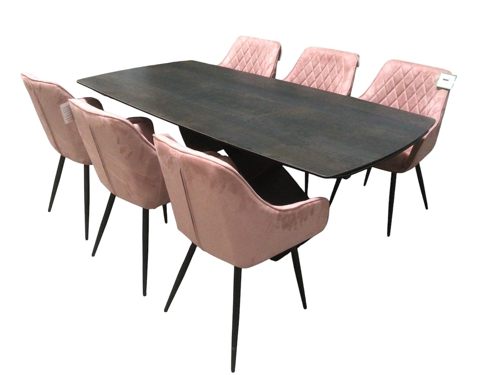 Milan Graphite Ceramic 2m / 2.8m Extension Dining Set