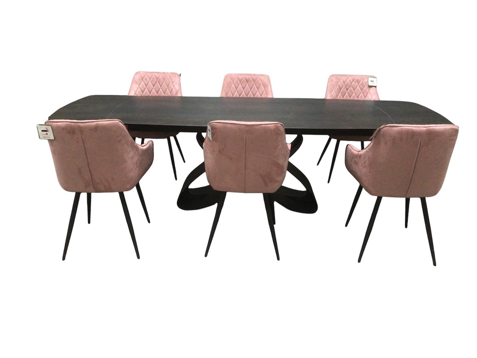 Milan Graphite Ceramic 2m / 2.8m Extension Dining Set
