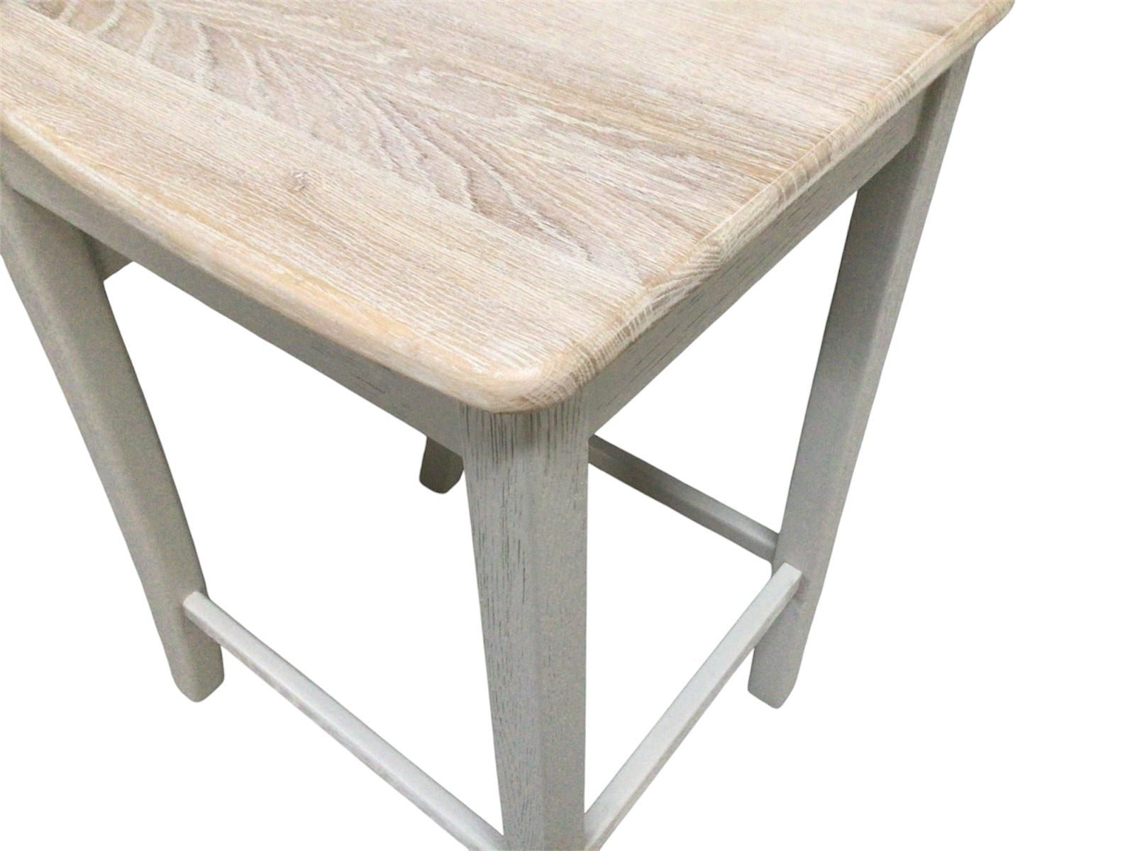 Danube Oak Bar Stool painted Oyster with Ciffa Finish