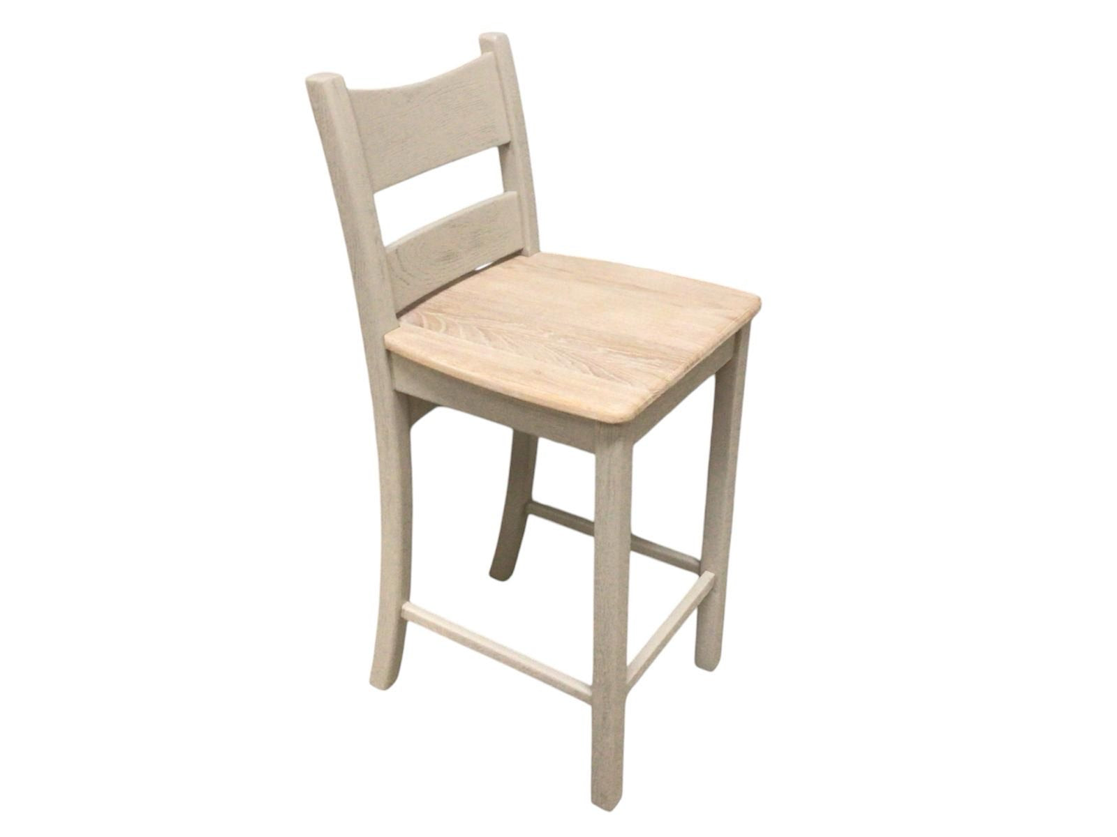 Danube Oak Bar Stool painted Oyster with Ciffa Finish