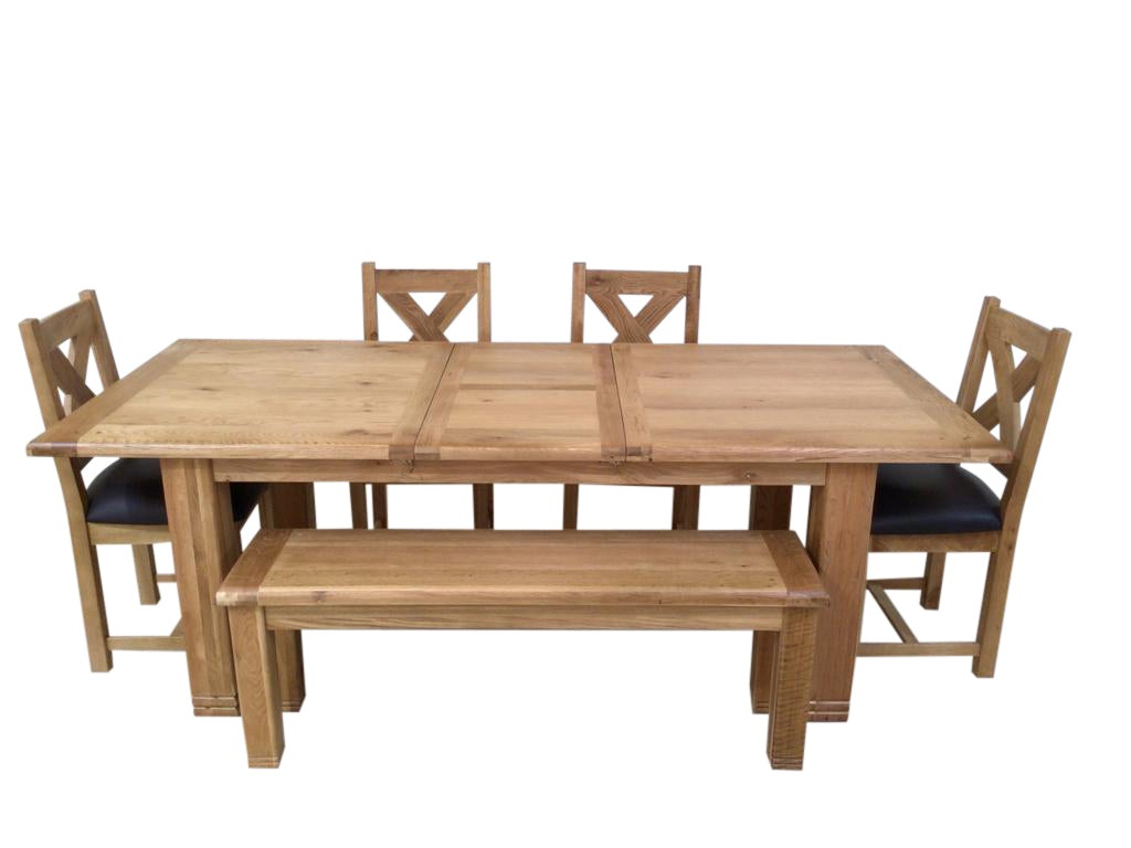 Danube Oak 1.8m Ext Dining Set