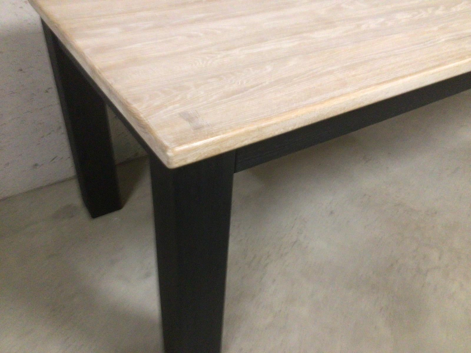 Tommy Solid Oak 2.3m Dining Table - Painted Black