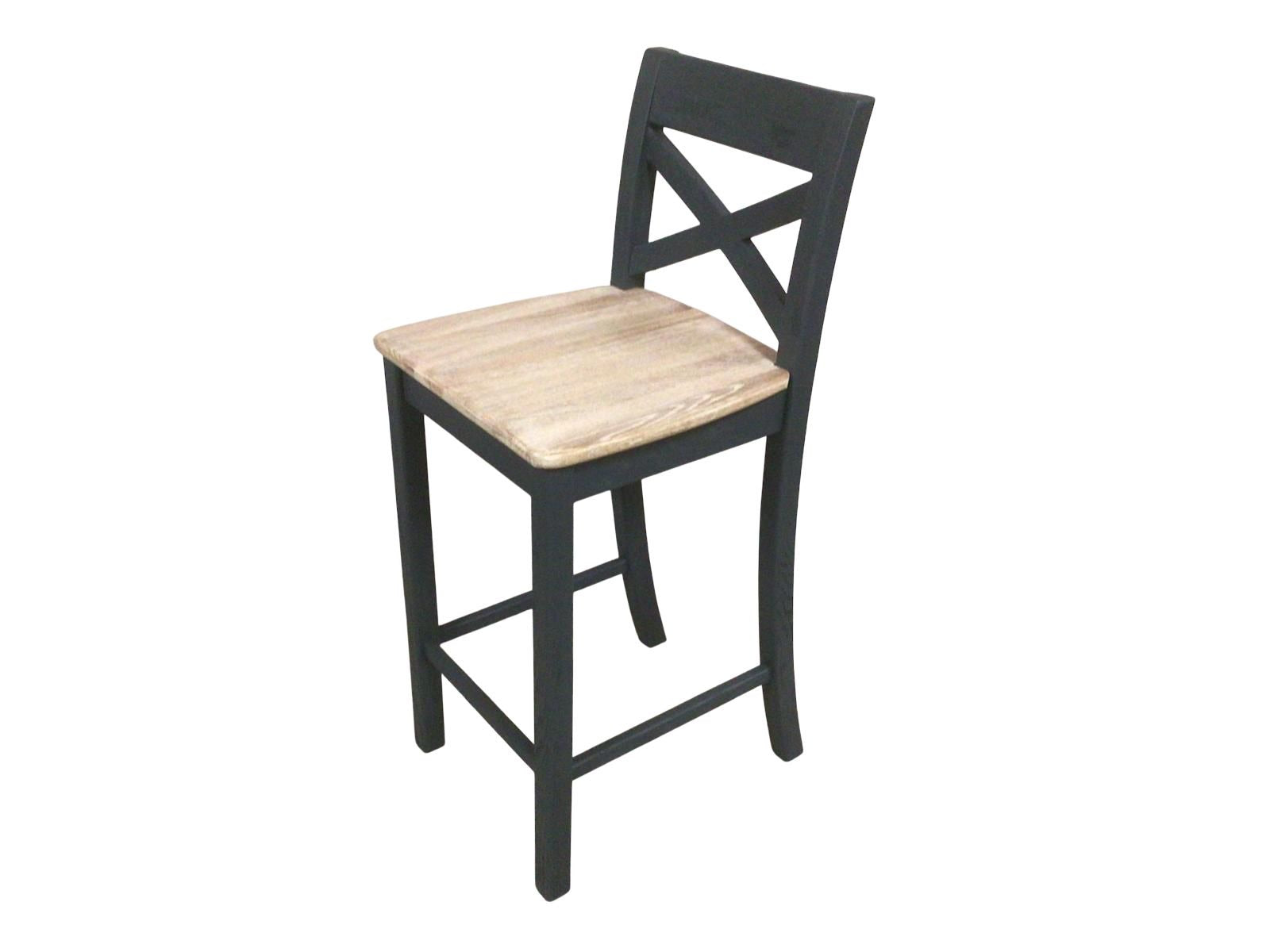 Maximus Oak Bar Stool painted Night Blue with Ciffa Finish