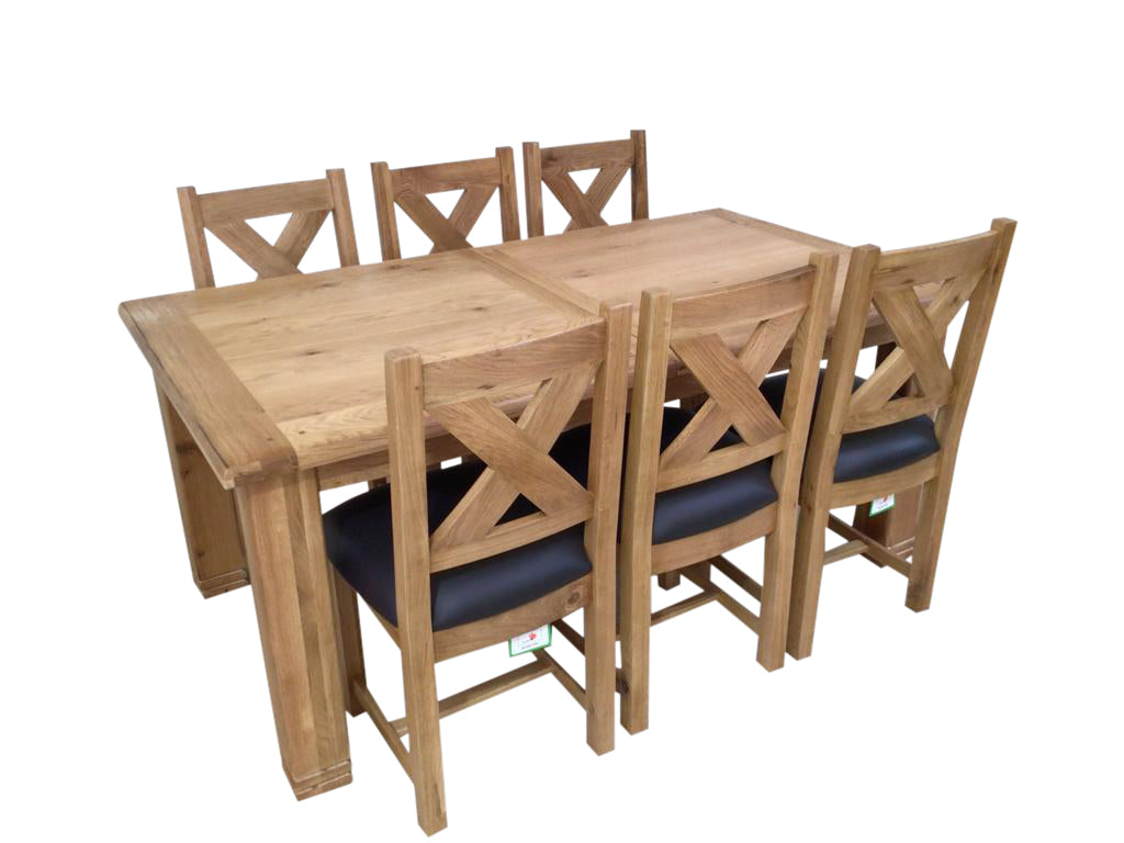 Danube Oak 1.8m Ext Dining Set