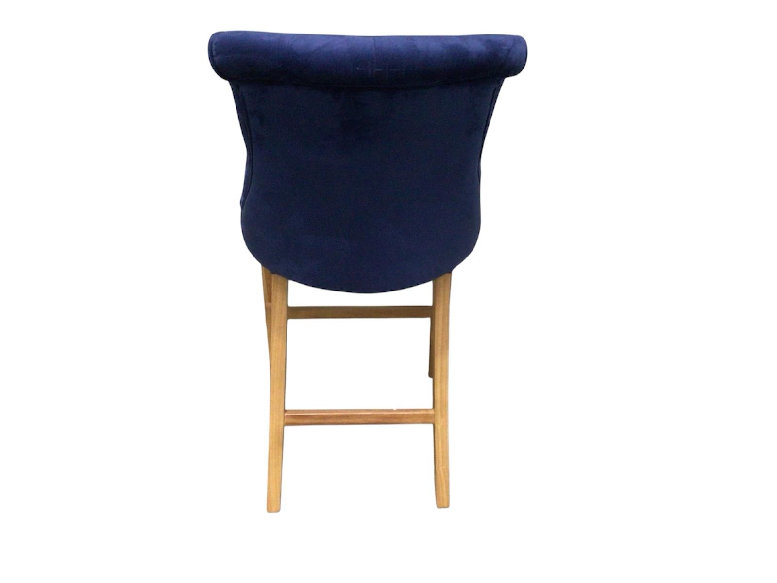 Kingston Blue Velvet Bar Stool
