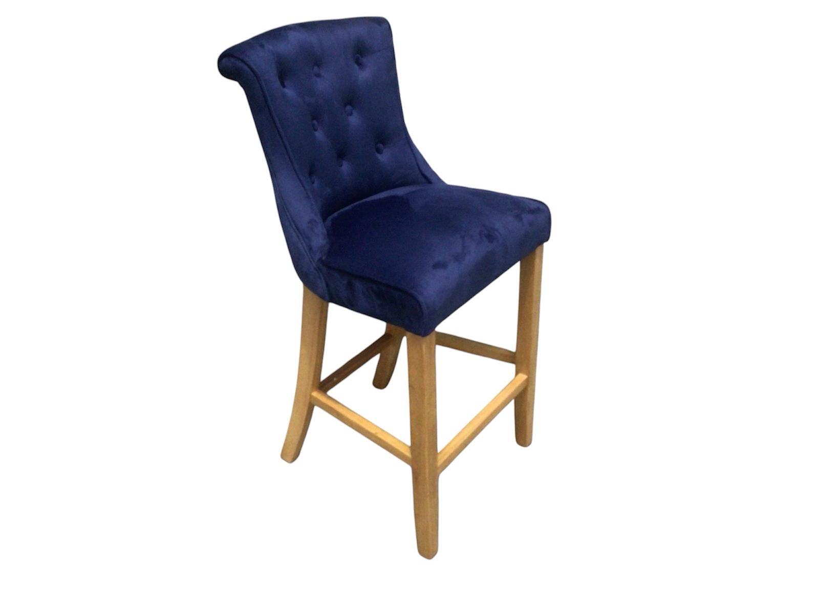 Kingston Blue Velvet Bar Stool