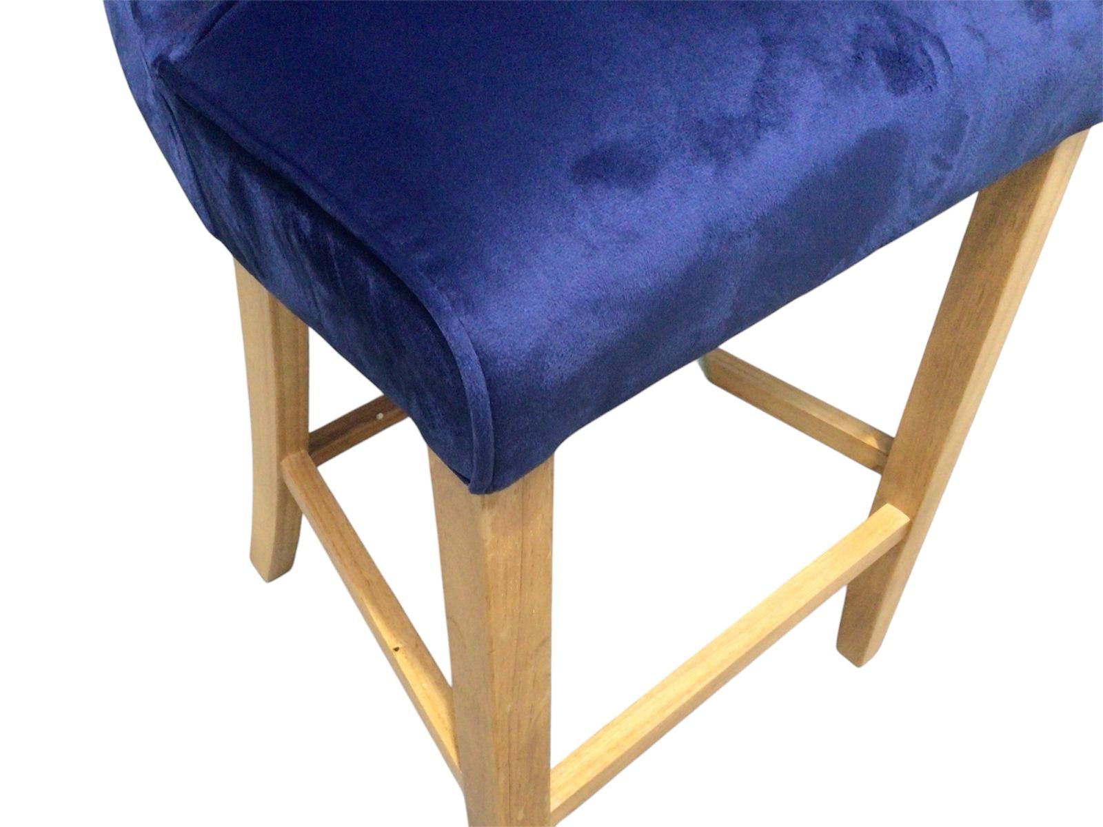 Kingston Blue Velvet Bar Stool