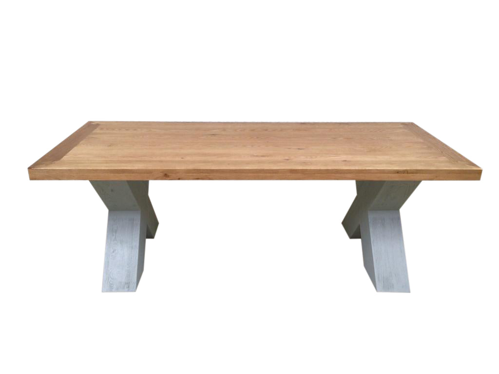 Maximus Oak 1.9m Dining Table painted French Grey