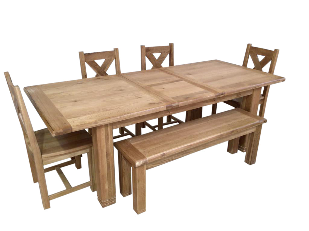 Danube Oak 1.8m Ext Dining Set