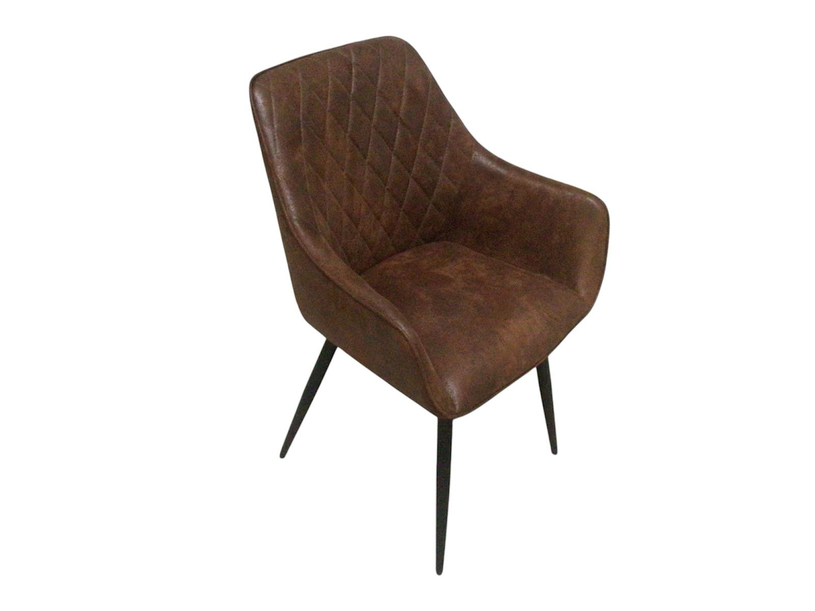 Clover Quilted Dining Chair - Brown