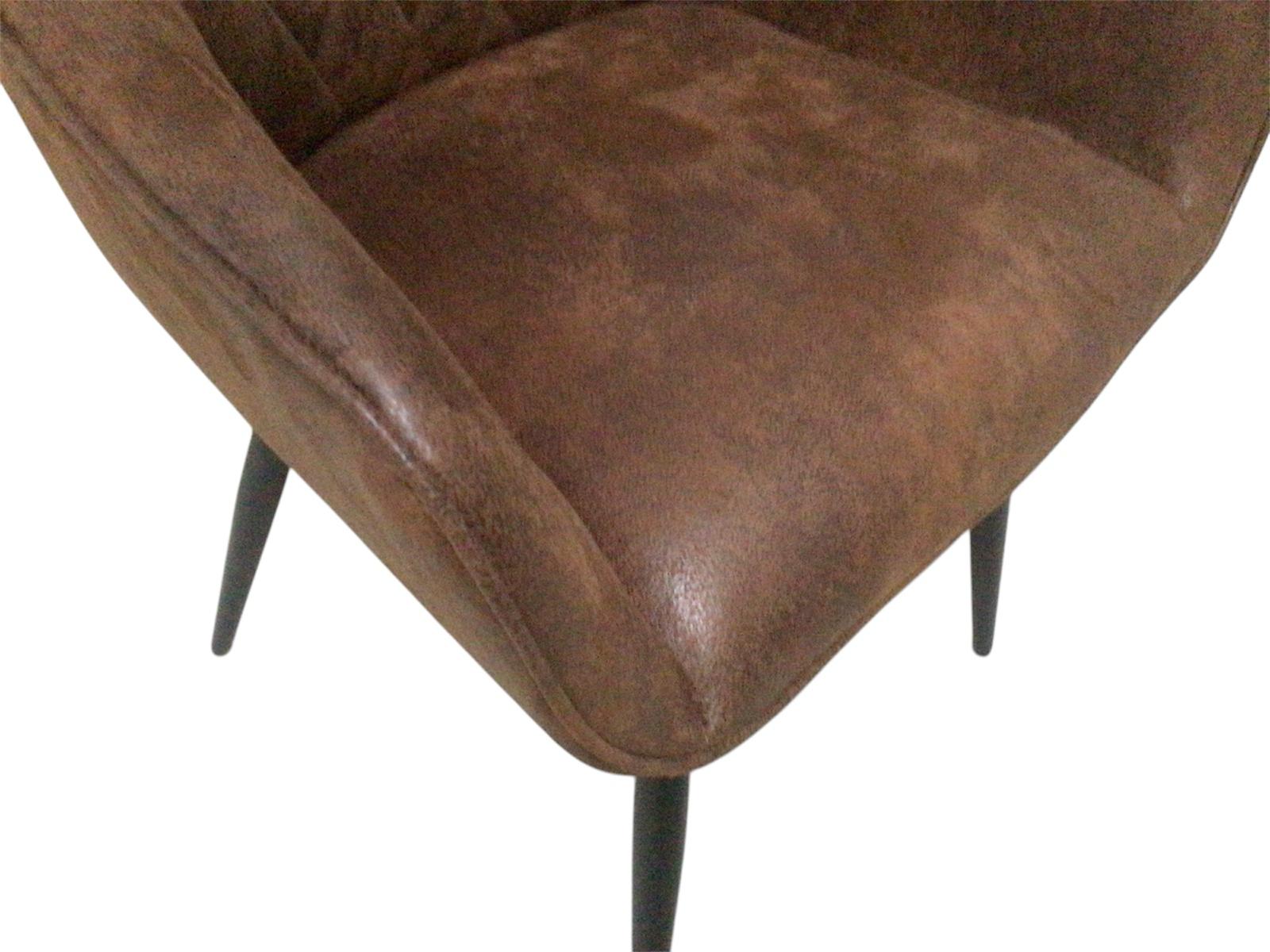 Clover Quilted Dining Chair - Brown