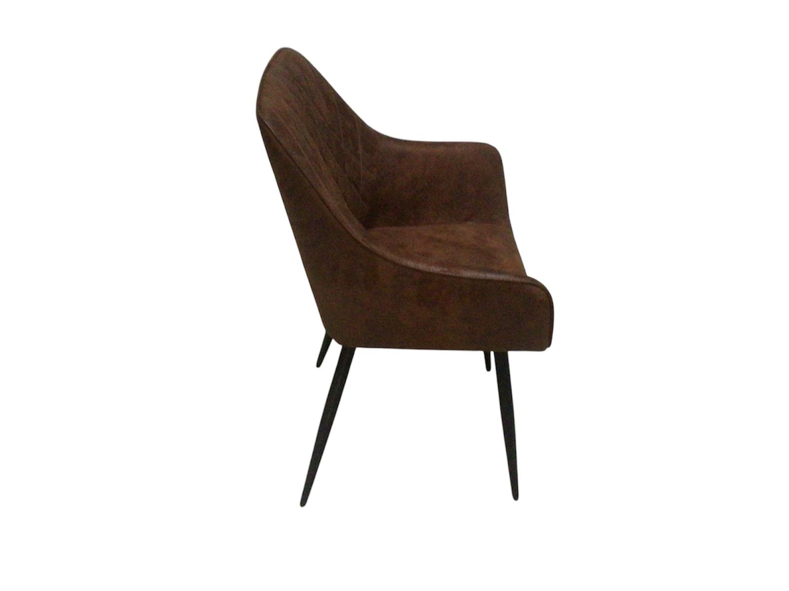 Clover Quilted Dining Chair - Brown