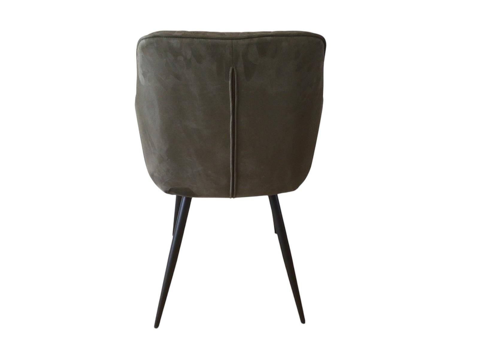 Clover Quilted Dining Chair - Olive Green