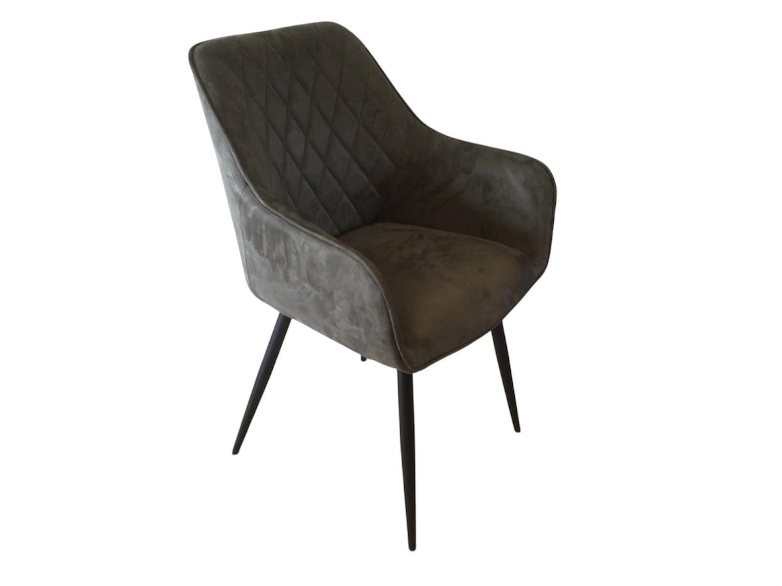 Clover Quilted Dining Chair - Olive Green