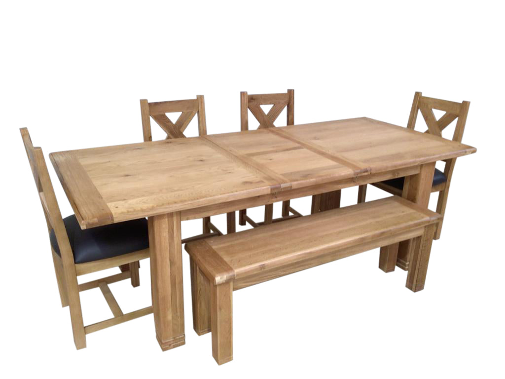 Danube Oak 1.8m Ext Dining Set