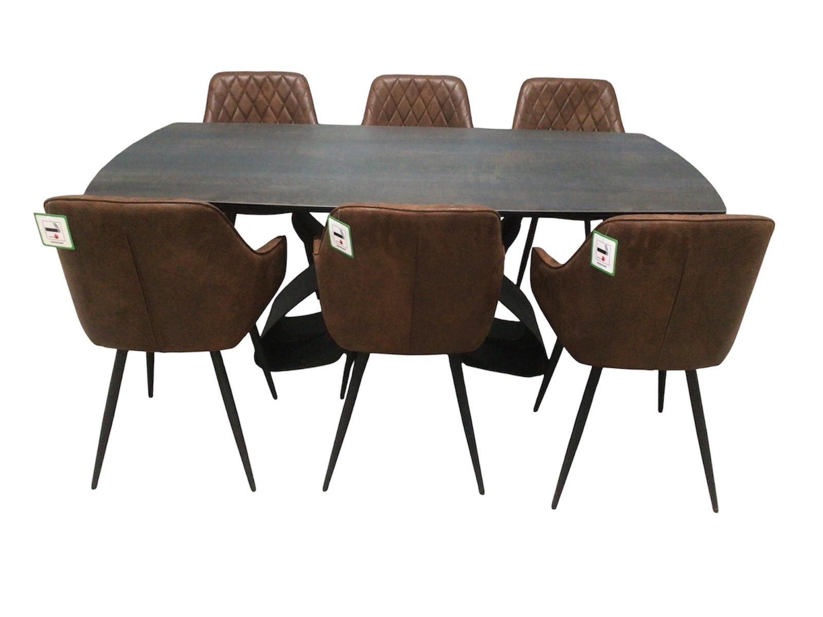 Milan Graphite Ceramic 2m / 2.8m Extension Dining Set