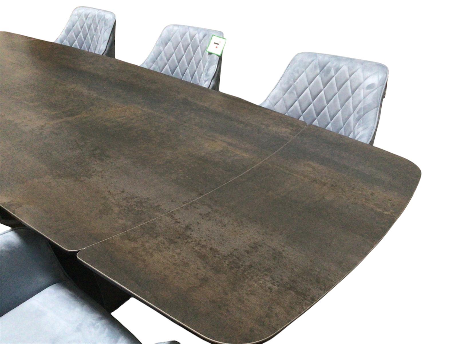Milan Graphite Ceramic 2m / 2.8m Extension Dining Set