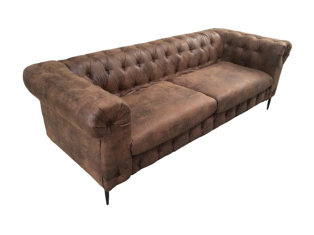 Portland Brown 3 Seater Sofa