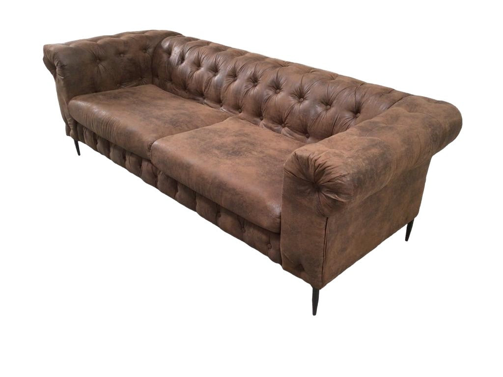 Portland Brown 3 Seater Sofa