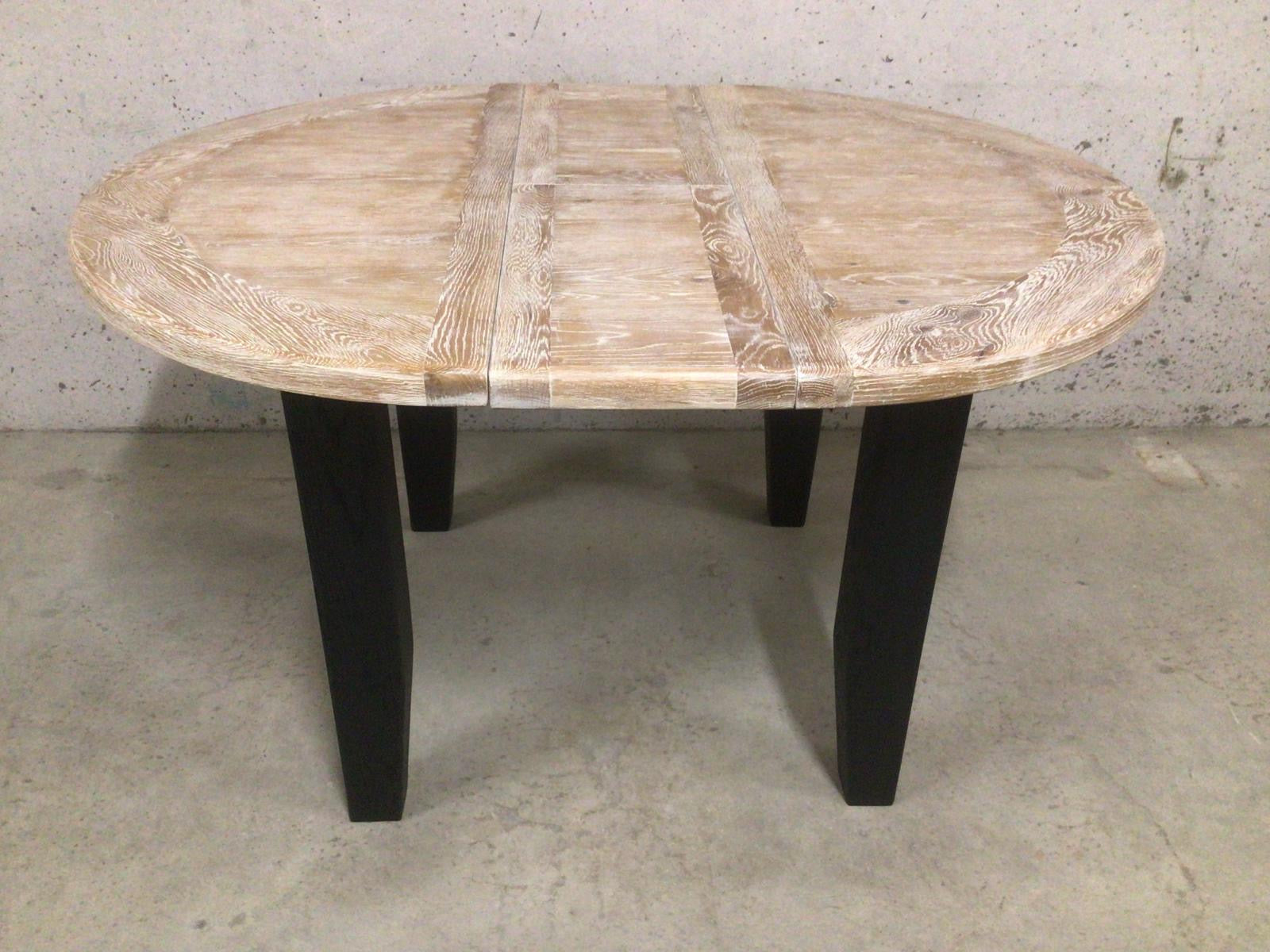 Yes Oak Round Ext Dining Table - Painted Black